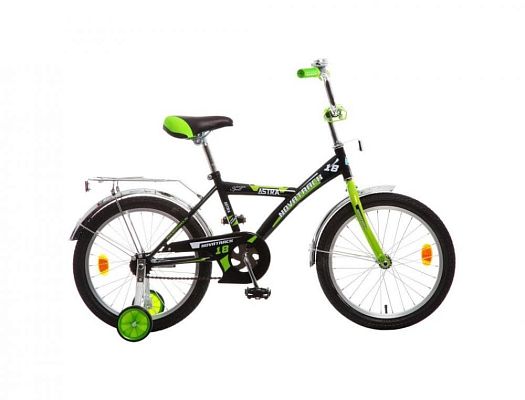 Велосипед детский Novatrack ASTRA 18" 10,5"  ск. черный 183ASTRA.BK5 